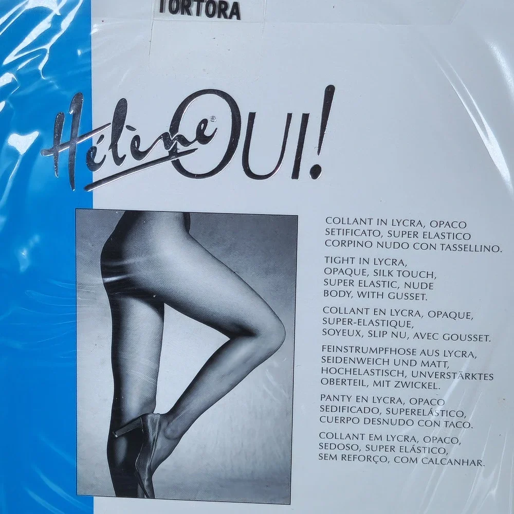 Helene Oui! Melita 20 Tortora Brown Matte Lycra Tights Made in Italy Size III L